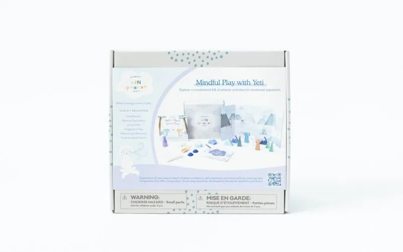 Kinspiration Kit Yeti's Best Snow Day Wooden Sensory Kit made by Slumberkins