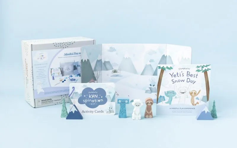 Slumberkins Kinspiration Kit Yeti's Best Snow Day Wooden Sensory Kit