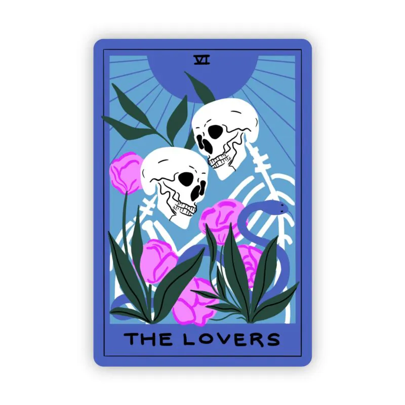 Big Moods The Lovers Tarot Card Sticker