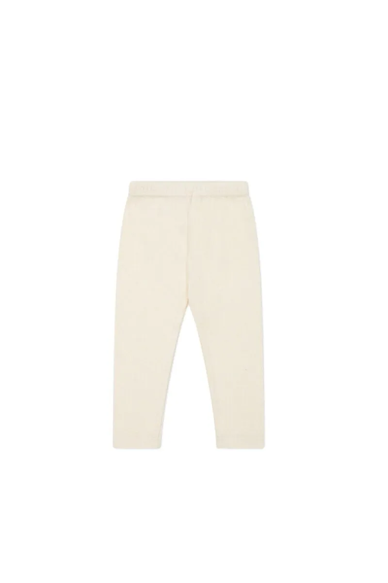 Organic Cotton Fine Rib Legging In Lily Fleck from Jamie Kay