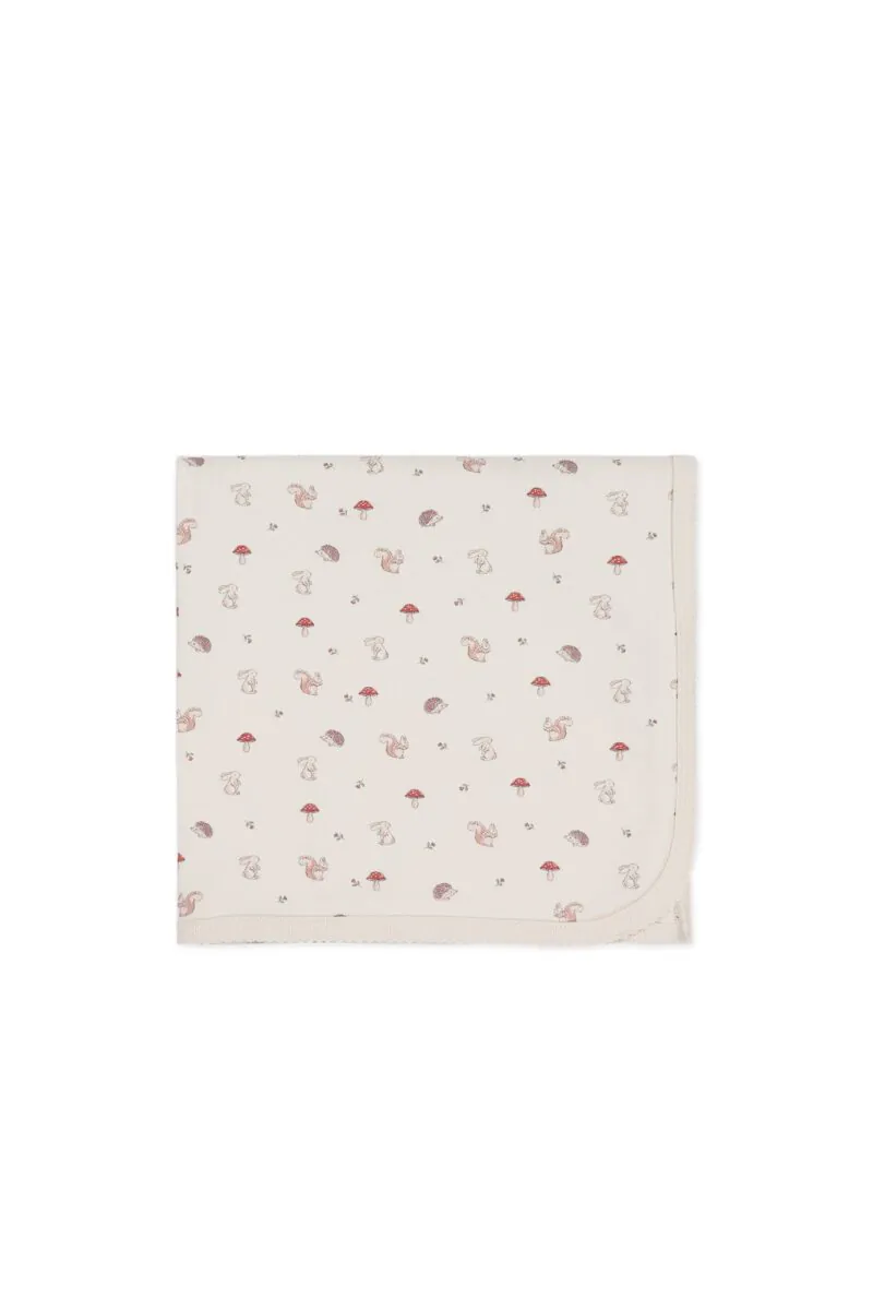 Organic Cotton Wrap Blanket In Woodland Friends made by Jamie Kay