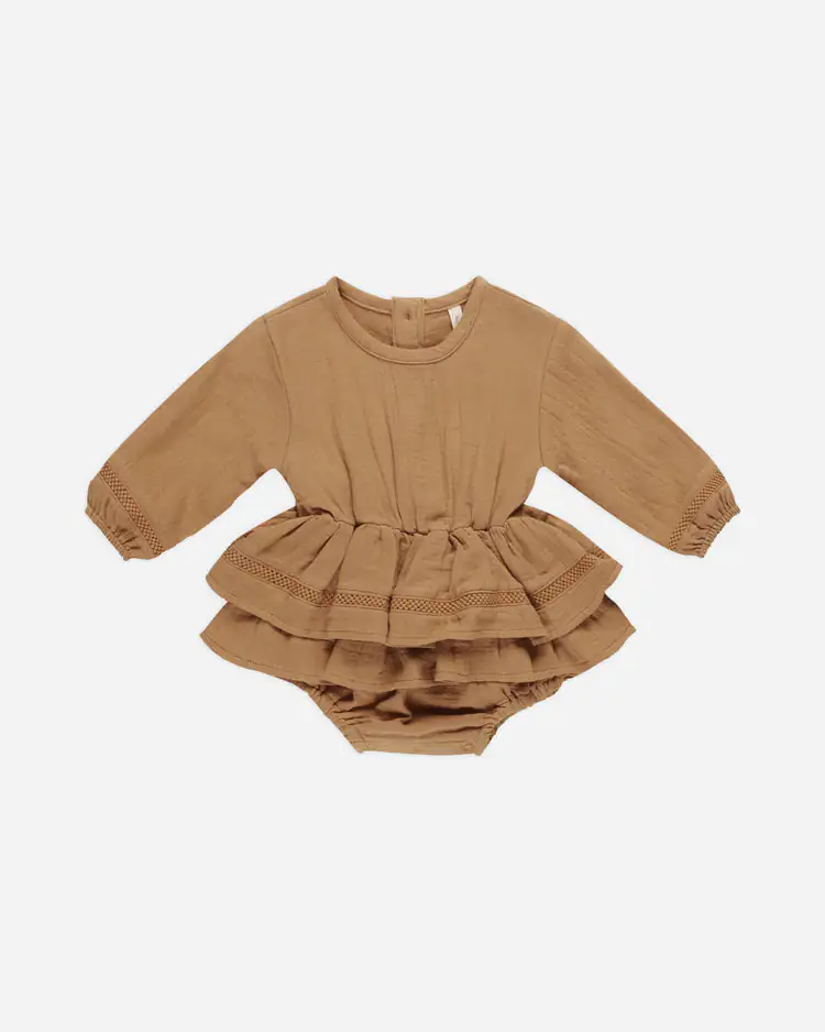 Rosie Romper In Golden from Quincy Mae