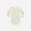 Ribbed Long Sleeve Bodysuit In Mushrooms from Quincy Mae