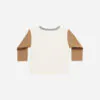 Long Sleeve Pocket Tee In Color Block
