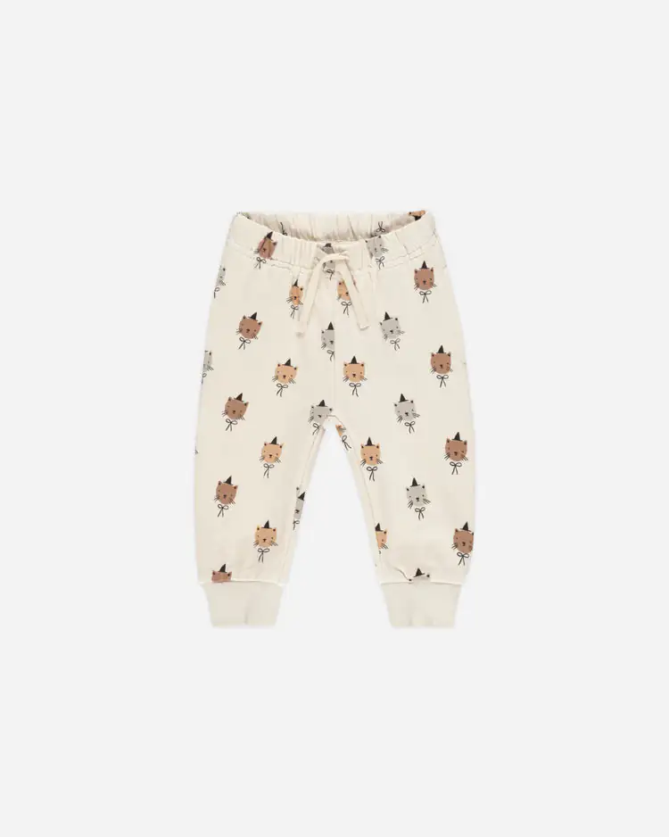 Relaxed Fleece Sweatpant In Cats from Quincy Mae