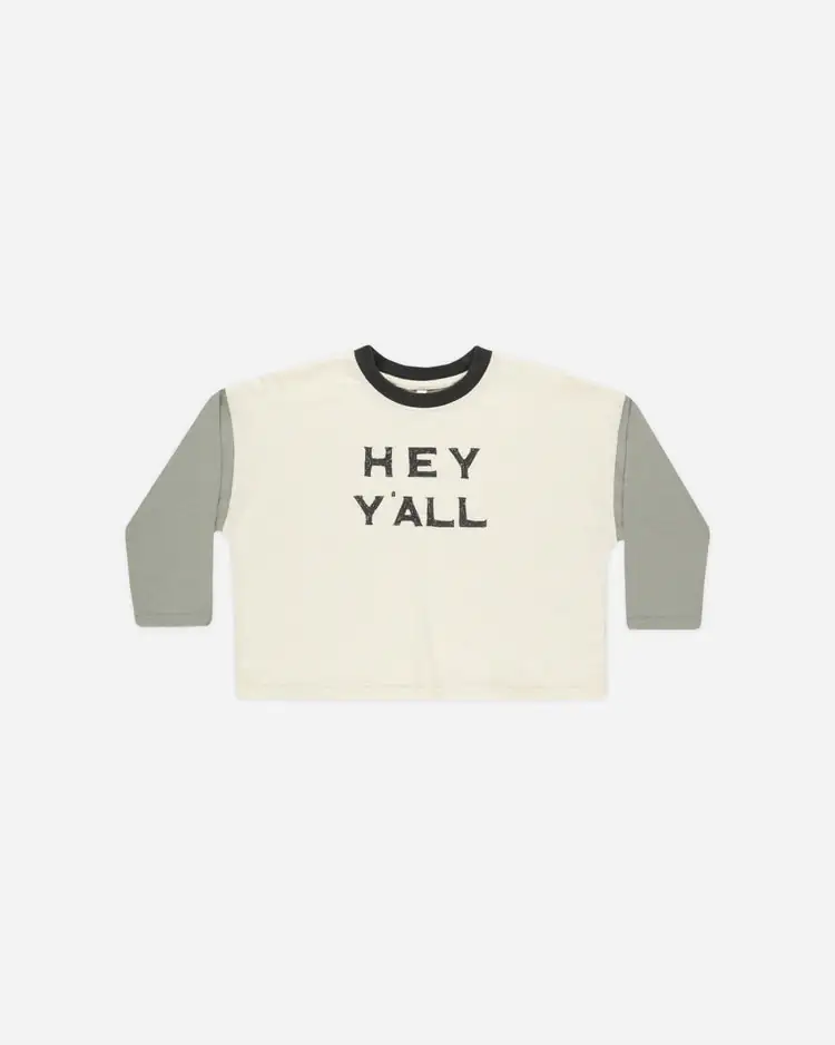 Camden Long Sleeve Tee In Hey Y'All from Rylee & Cru