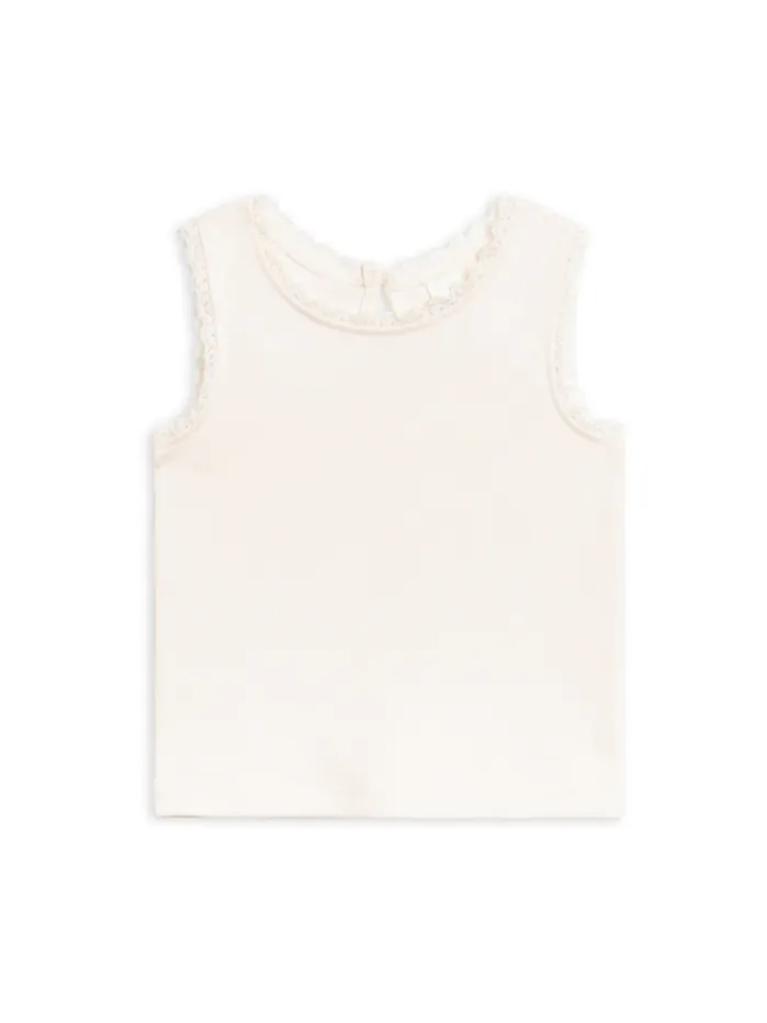 Colored Organics Selene Lace Tank in Ivory