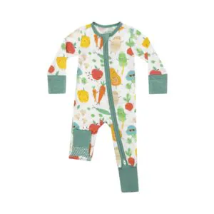 Angel Dear Fall Veggies Bamboo Viscose Zipper Romper