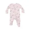 Angel Dear Gray Elephants On Pink Ruffle Zipper Footie