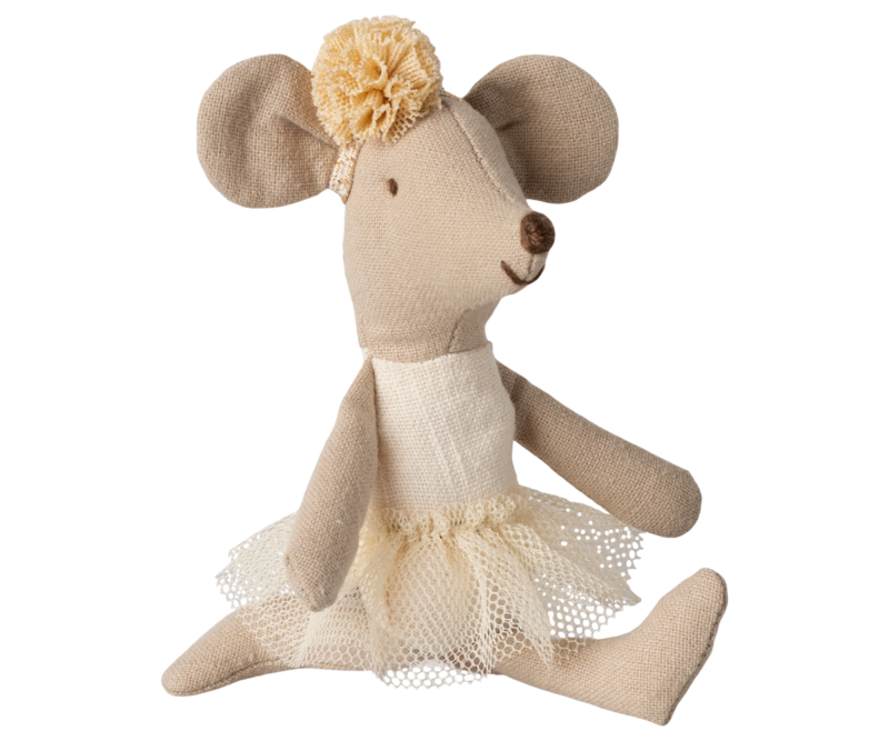 Ballerina Little Sister Mouse Off-White made by Maileg