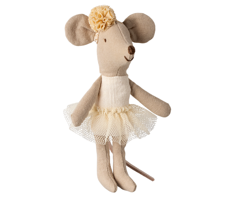 Maileg Ballerina Little Sister Mouse Off-White
