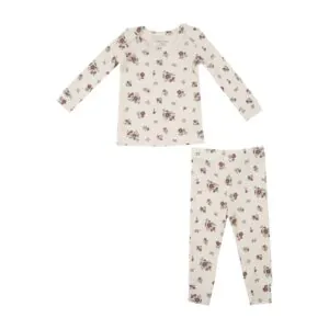 Angel Dear Misty Rose Floral Long Sleeve Loungewear Set