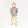 Ribbed Baby Sunflowers Ruffled Waffle Shirt Outfit Set available at Blossom