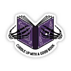 Big Moods Cuddle Up With A Good Book Halloween Sticker