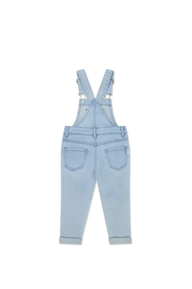 Arlo Twill Overall in Washed Denim 
