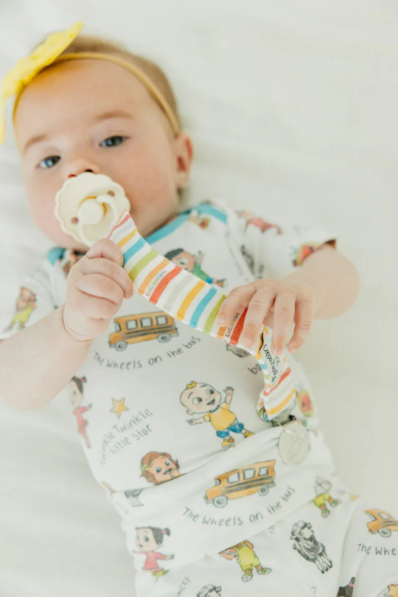 CoComelon Friends Binky Clip Set from Copper Pearl