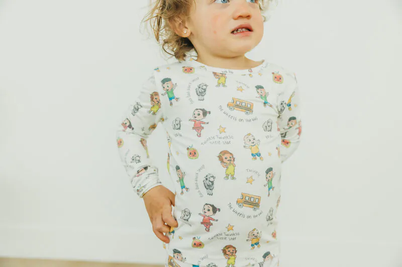 CoComelon Friends Two-Piece Long Sleeve Pajama Set available at Blossom