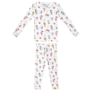 Copper Pearl CoComelon Friends Two-Piece Long Sleeve Pajama Set