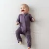 Kyte BABY Zippered Romper in Currant