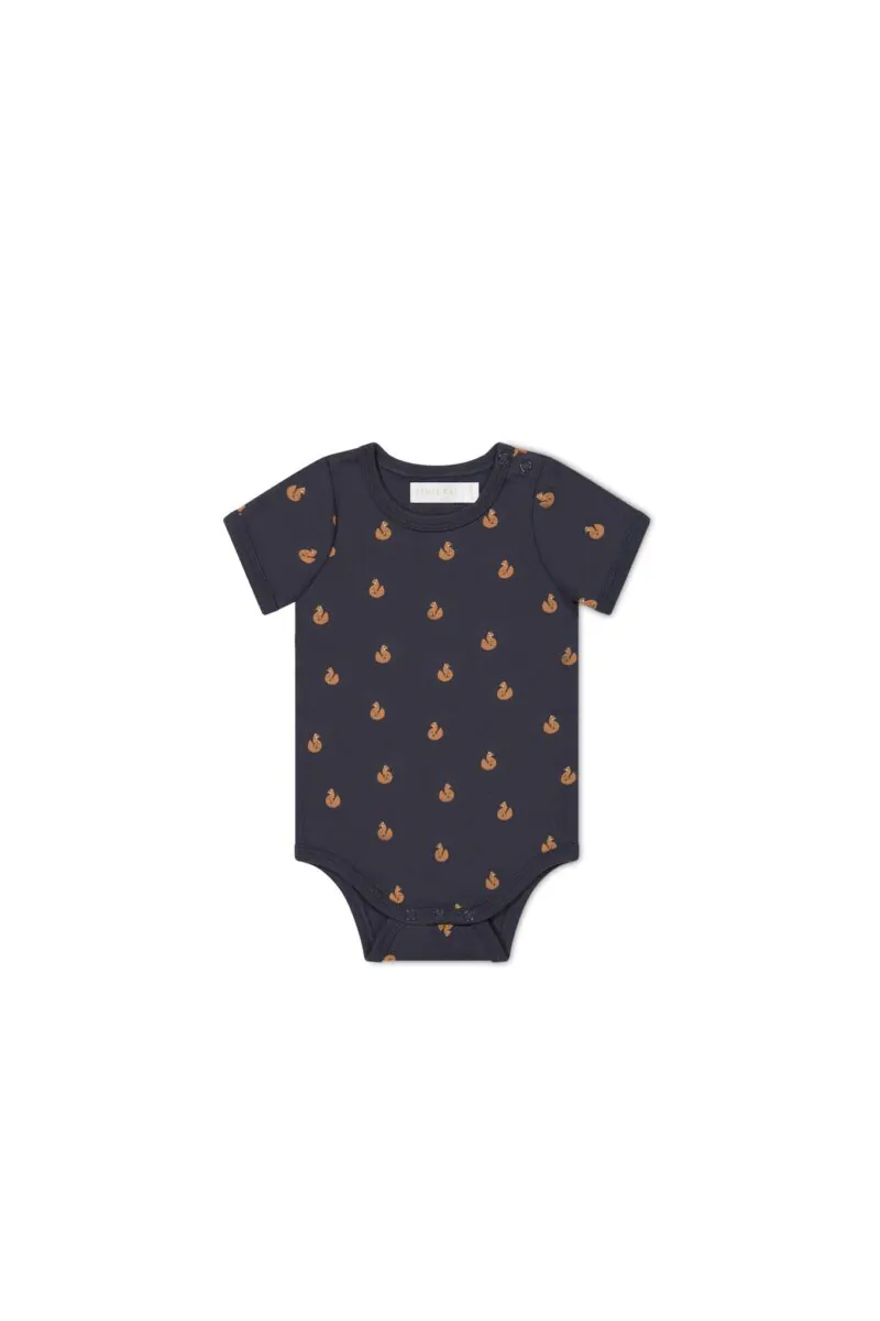 Organic Cotton Hudson Short Sleeve Bodysuit in Fox Cubs Constellation 