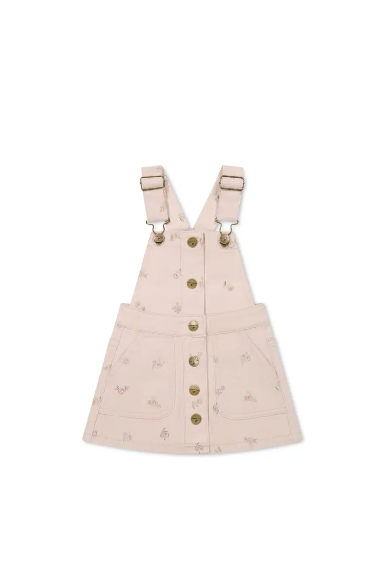 Jamie Kay Vintage Overall Dress in Goldie Embroidery 