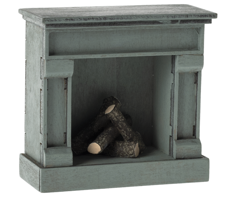 Maileg Fireplace in Blue for Mouse