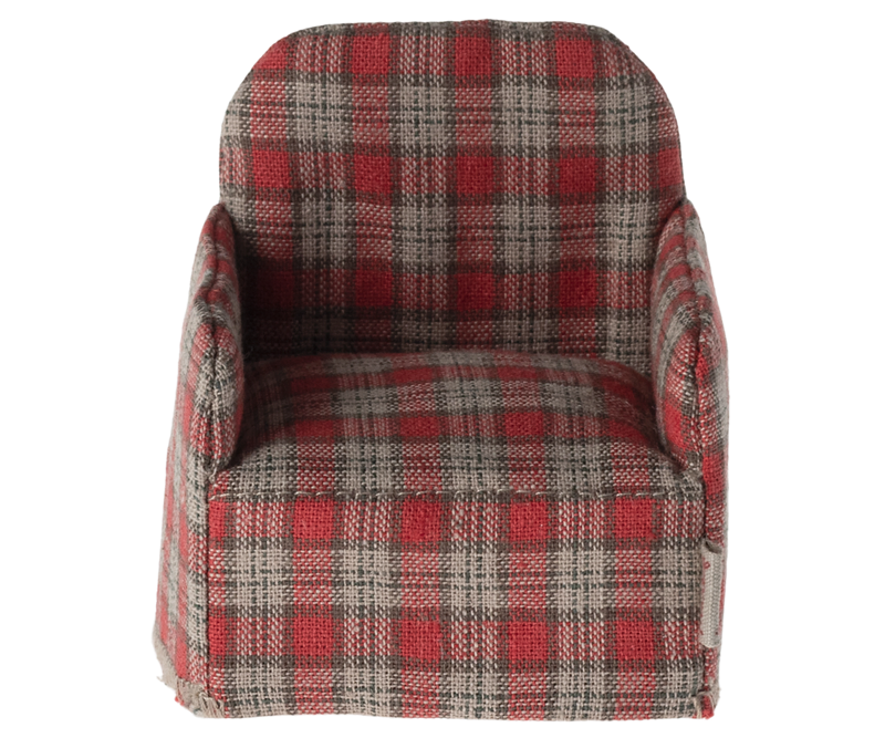 Mouse Chair in Red Checker from Maileg