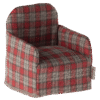 Maileg Mouse Chair in Red Checker