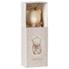 Off White Teddy Bear With Rose Ribbon Metal Ornament made by Maileg