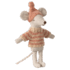 Knitted Sweater and Hat for Big Sister Mouse made by Maileg