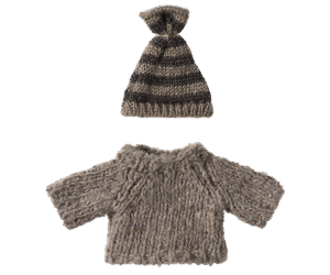 Maileg Knitted Sweater and Hat for Big Brother Mouse