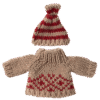 Maileg Knitted Sweater and Hat for Mum Mouse