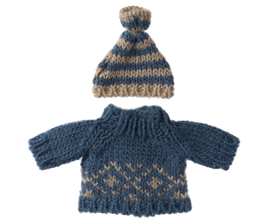 Maileg Knitted Swetaer and Hat for Dad Mouse
