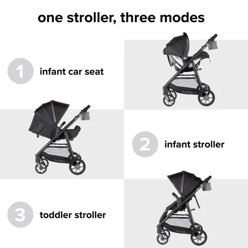 Diono Quantum 4 3-in-1 Travel System With LiteClik 30 R SafePlus Infant Car Seat
