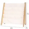 3 Sprouts Recycled Fabric Kids Book Rack in Cream Nursery Furniture