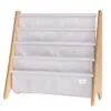3 Sprouts Recycled Fabric Kids Book Rack in Light Gray