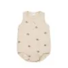 Pima Cotton Noah Playsuit in Henry Hedgehog Birch 