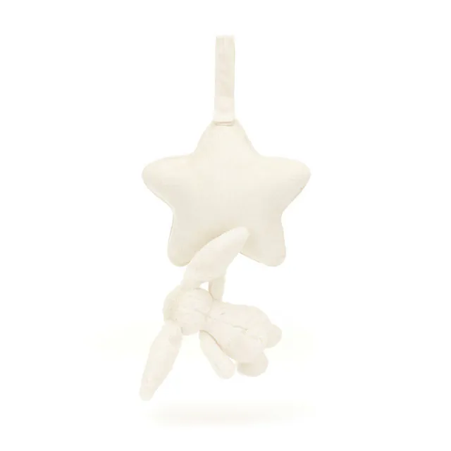 Bashful Cream Bunny Musical Pull made by Jellycat
