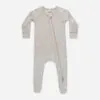 Bamboo Zip Footie In Snowmen from Quincy Mae