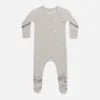 Bamboo Zip Footie In Snowmen