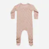 Bamboo Zip Footie In Candy Cane