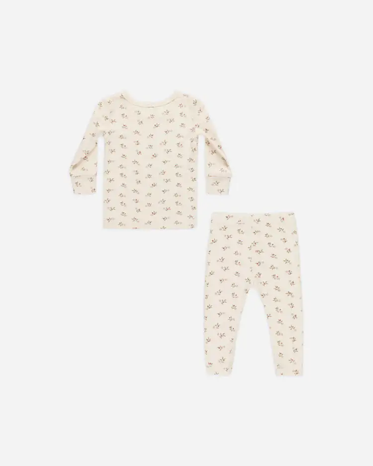 Bamboo Pajama Set In Holly Berry