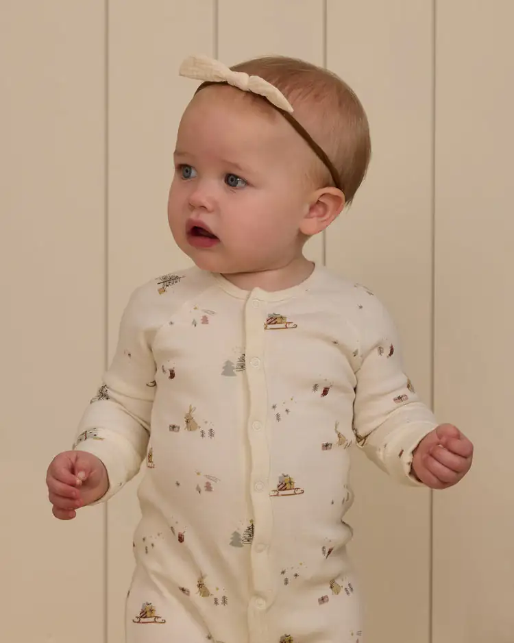 Rylee + Cru Organic Long John Pajamas in Presents