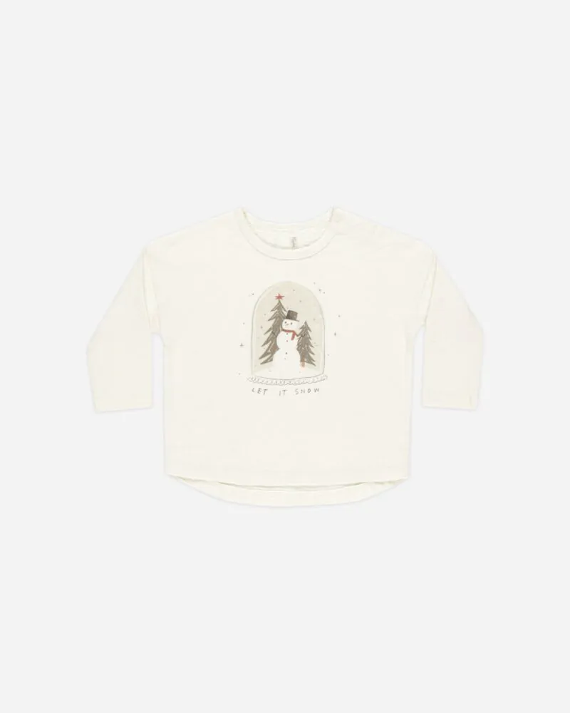 Long Sleeve Tee in Let It Snow from Rylee + Cru