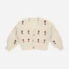 Boxy Cardigan in Winter Floral Embroidery from Rylee + Cru