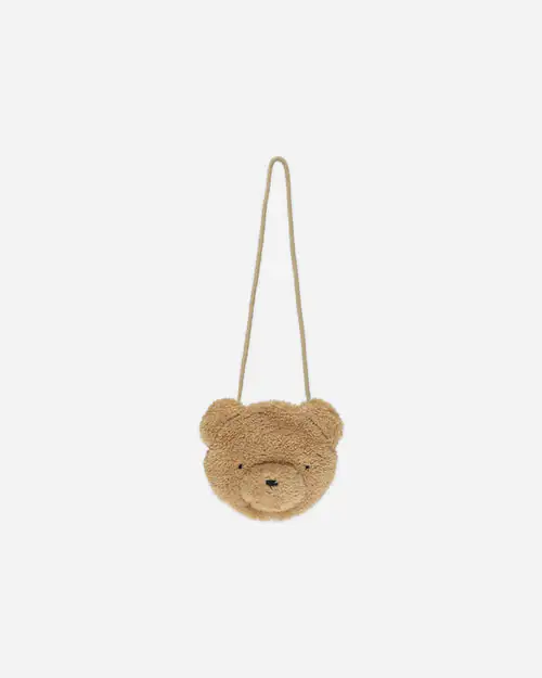 Bear Purse in Gold from Rylee + Cru